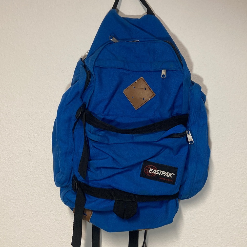 Vintage Eastpak USA backpack blue.